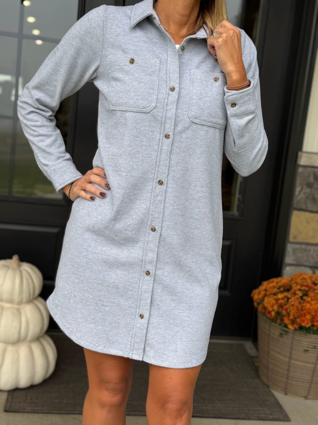 Leslie Dress- Grey