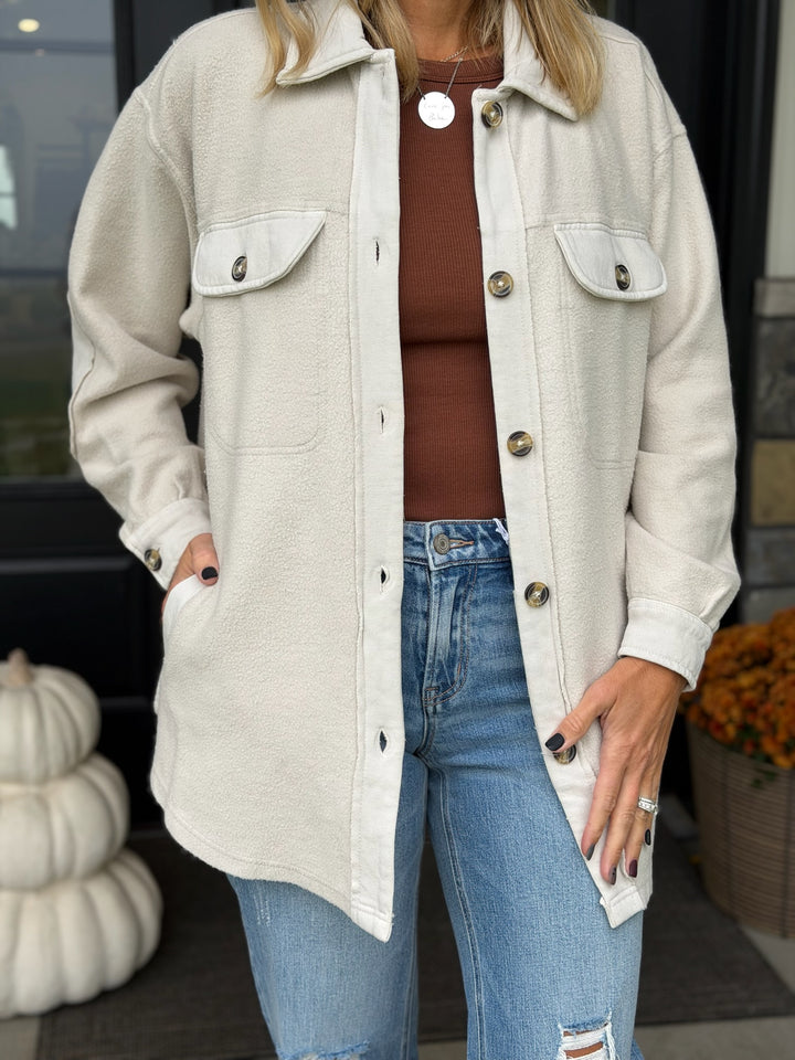 Washed Fleece Shacket