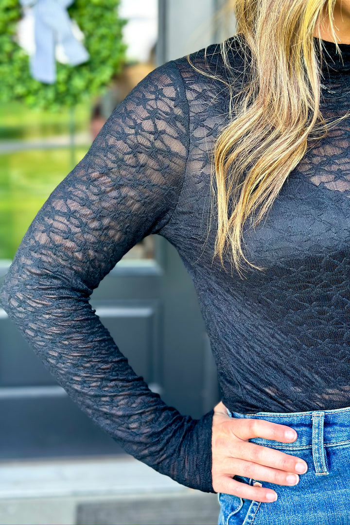 Black Lace Long Sleeve