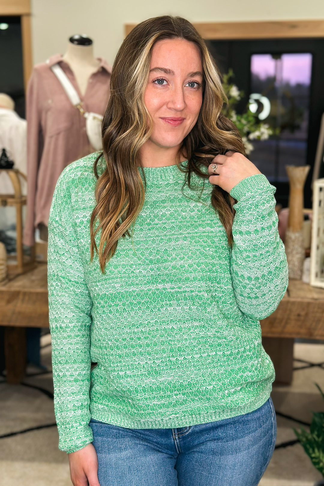 Kelly Green Mix Sweater