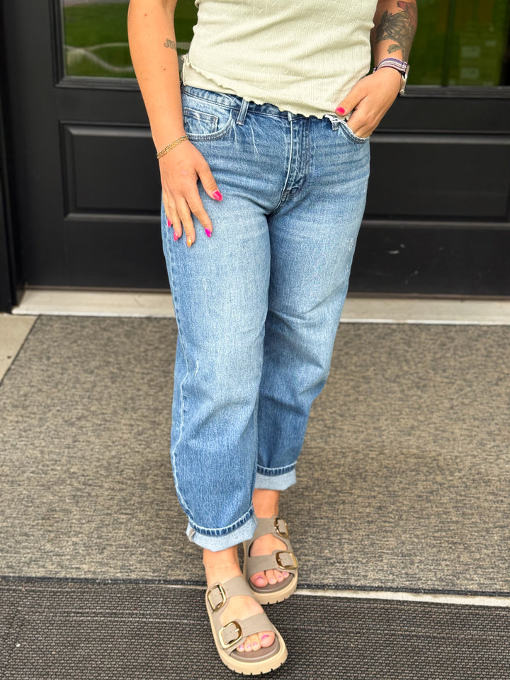 Vervet High Rise Barrel Jean
