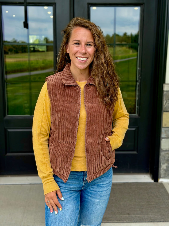 Brown Corduroy Vest
