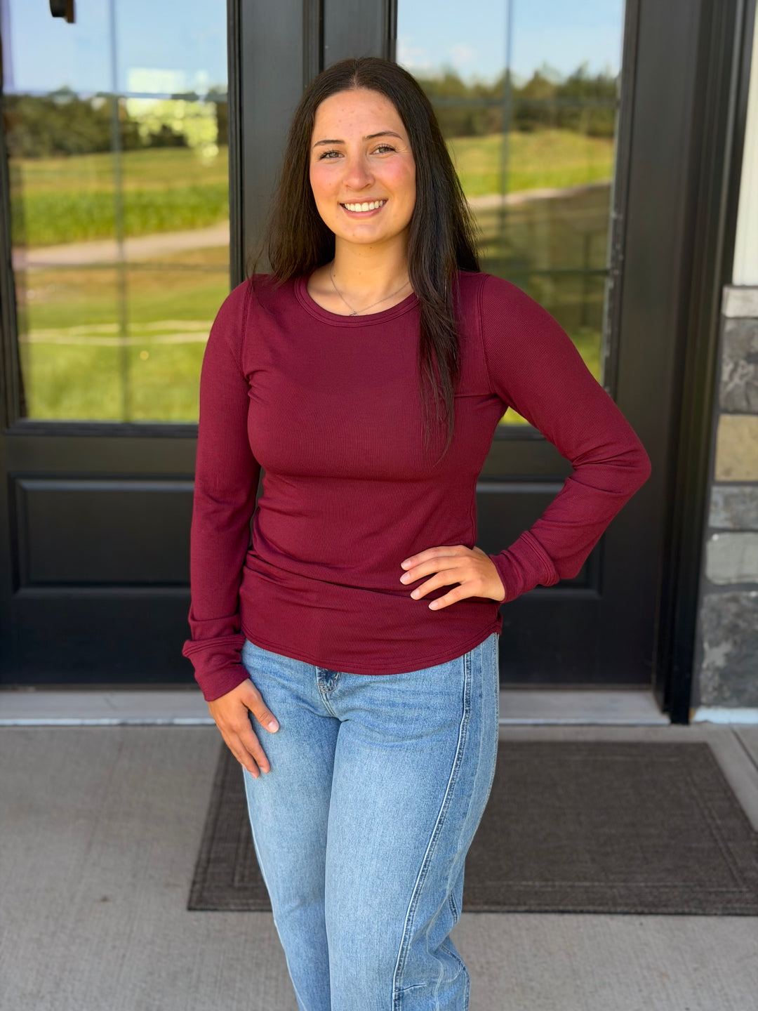 Stacy Top- Burgundy