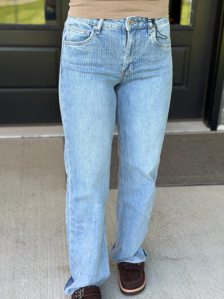 Mica Mid Rise Wide Stripe
