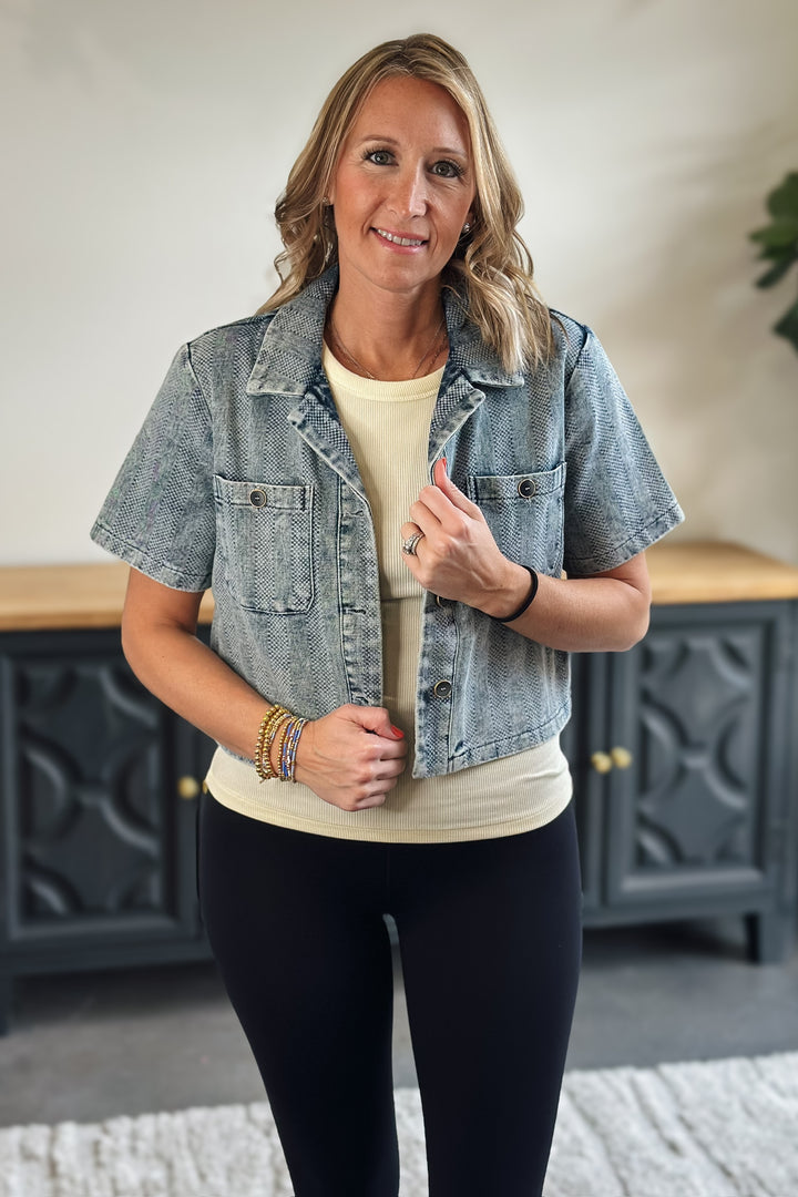 Patched Pocket Shirt Jacket