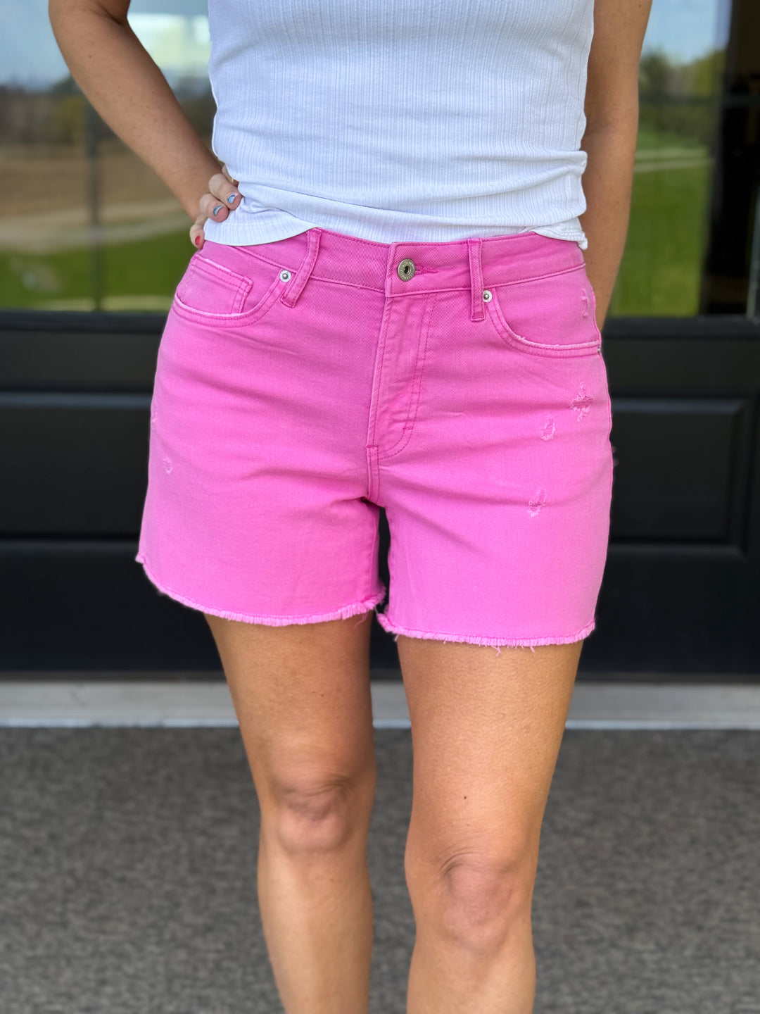 Pink High Rise Short
