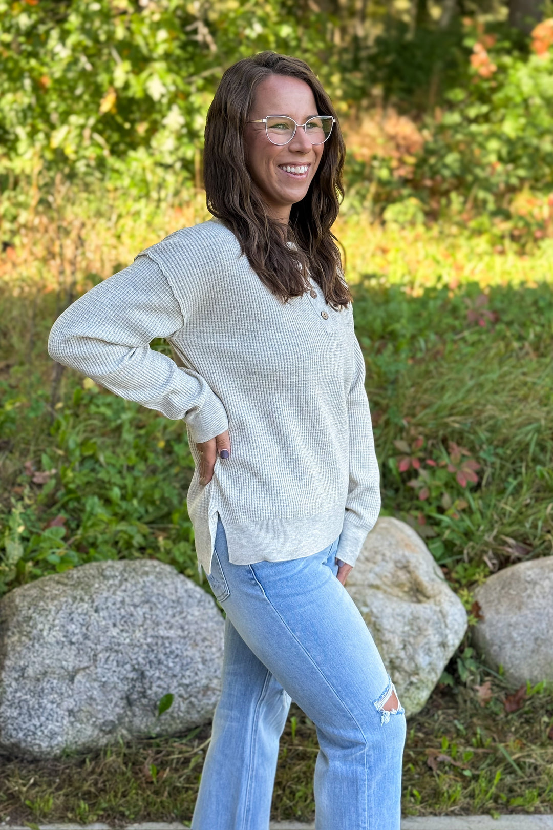 Oatmeal Waffle Knit