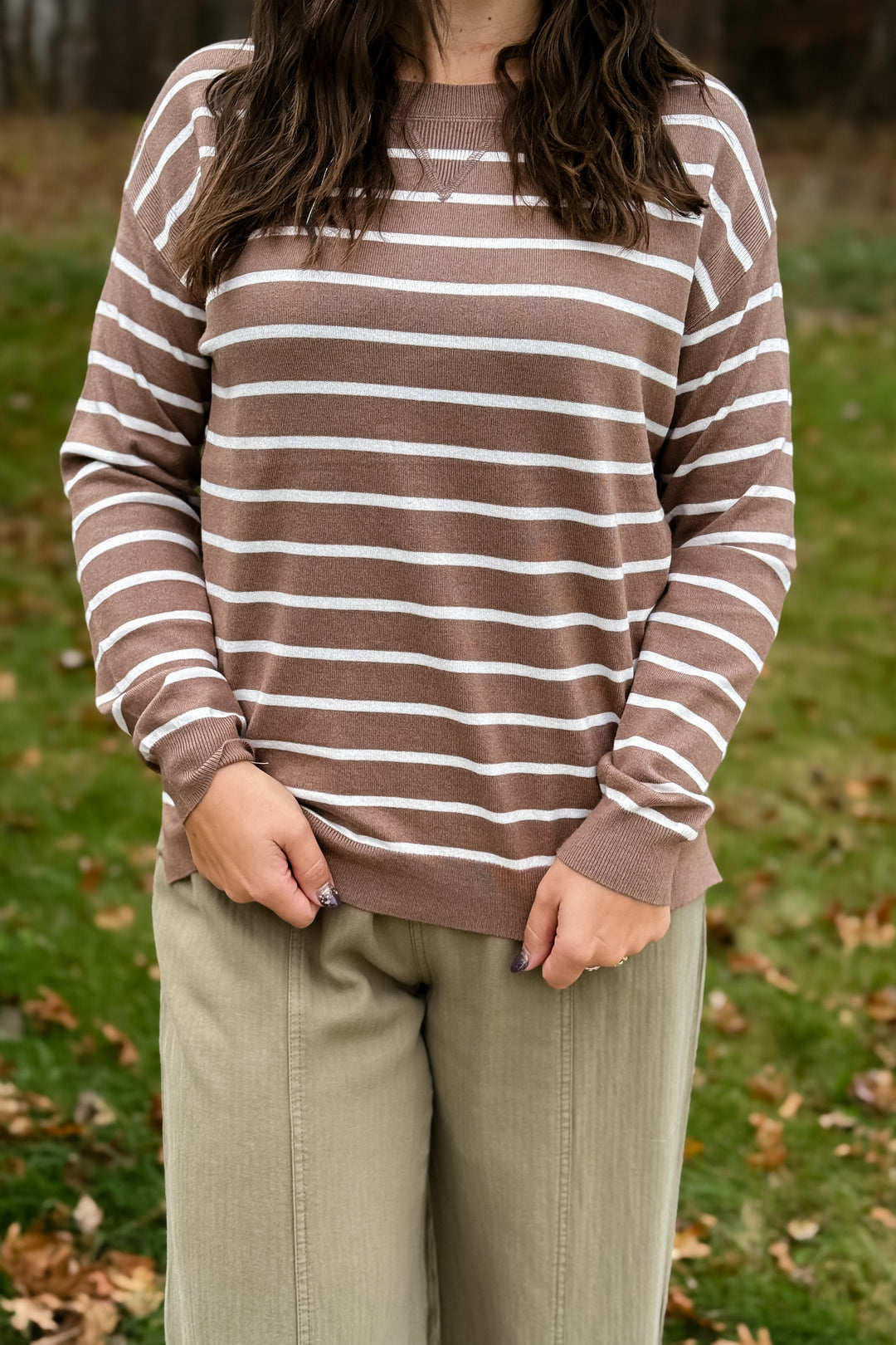Mocha Striped Sweater