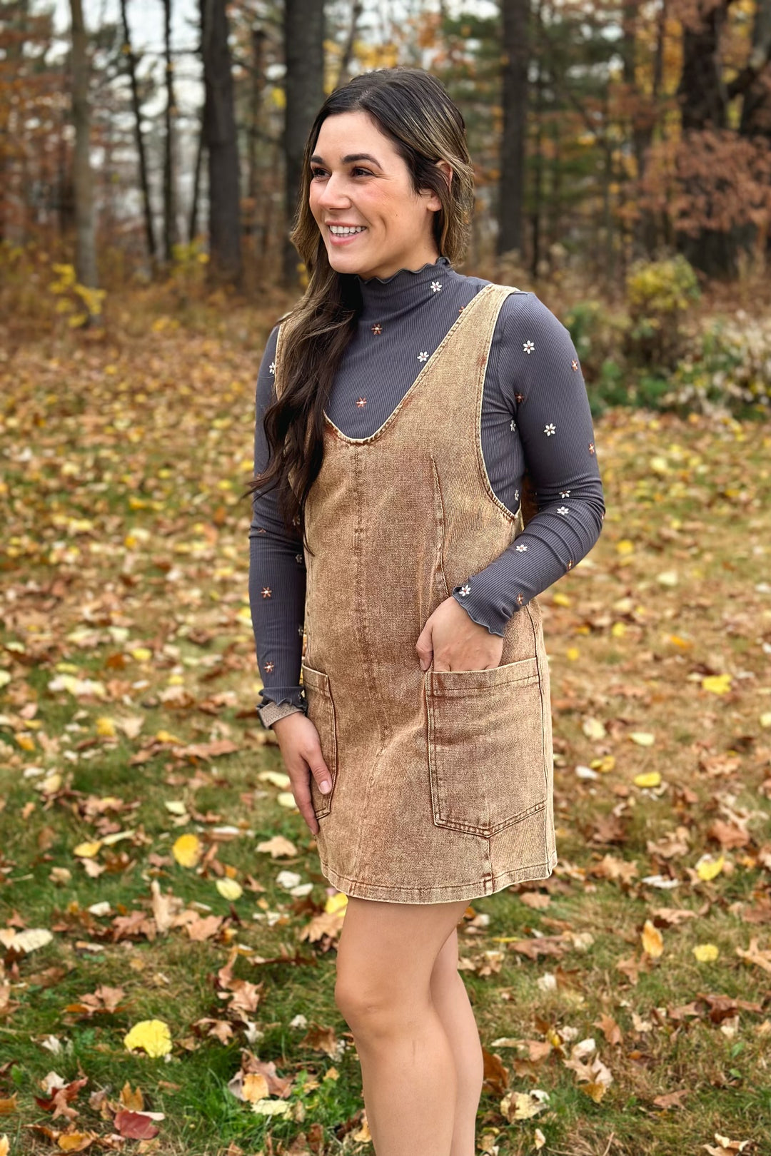 Overall Rust Dress