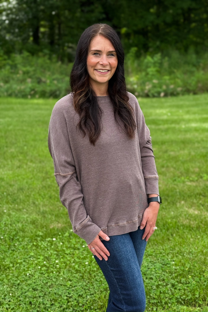 Mocha Dolman Pullover