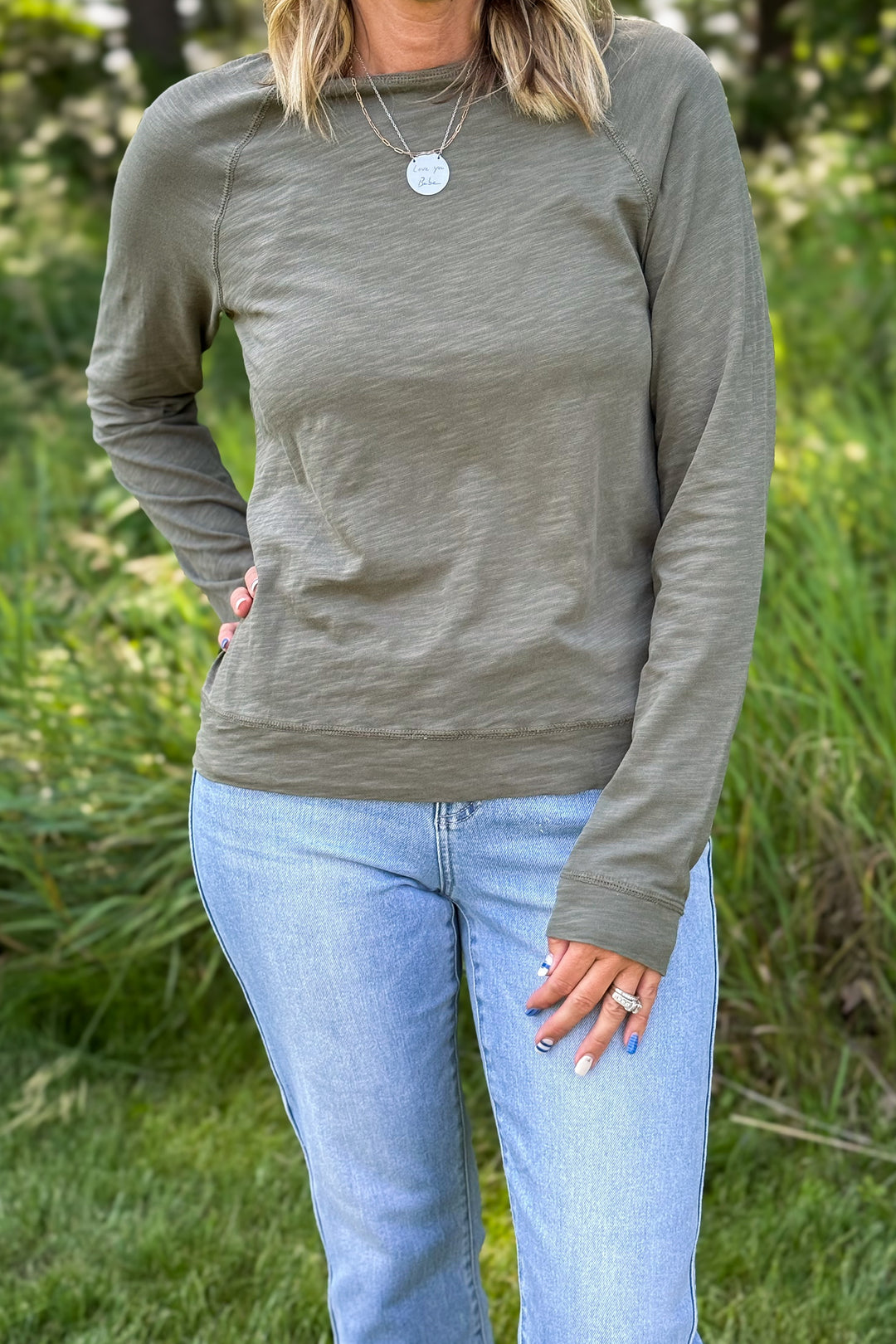 Everett Top- Dusty Olive