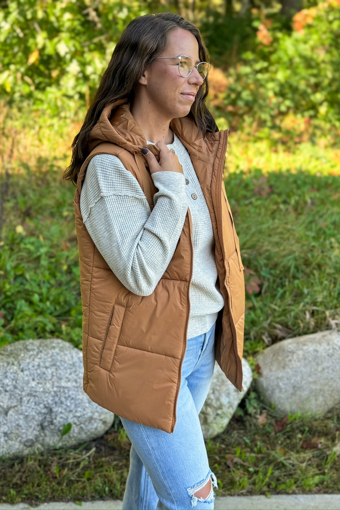 Camel Padded Vest