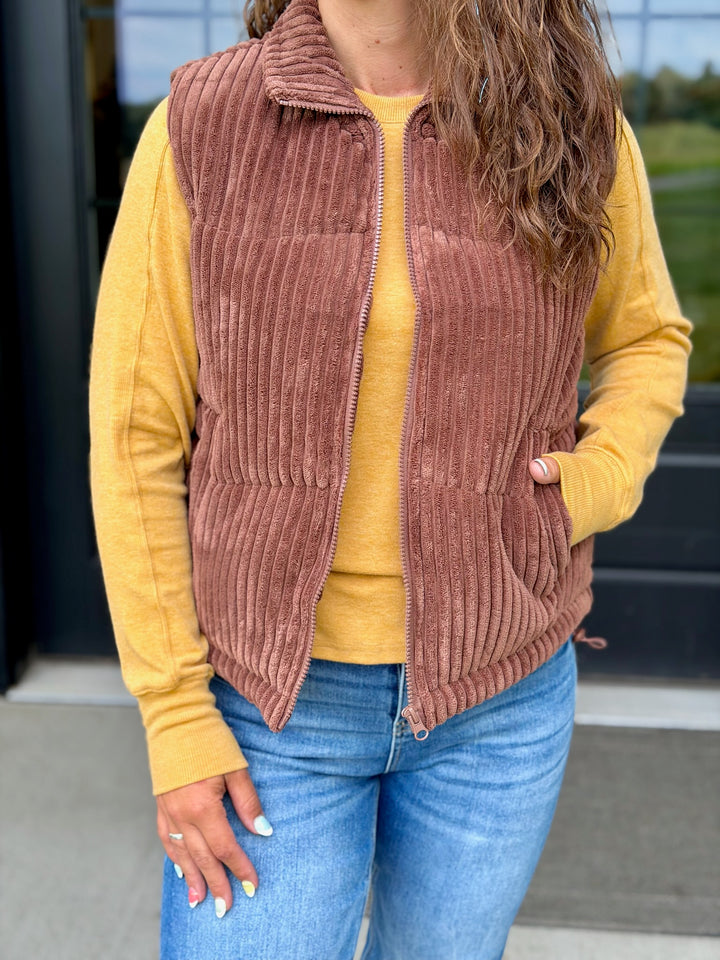 Brown Corduroy Vest