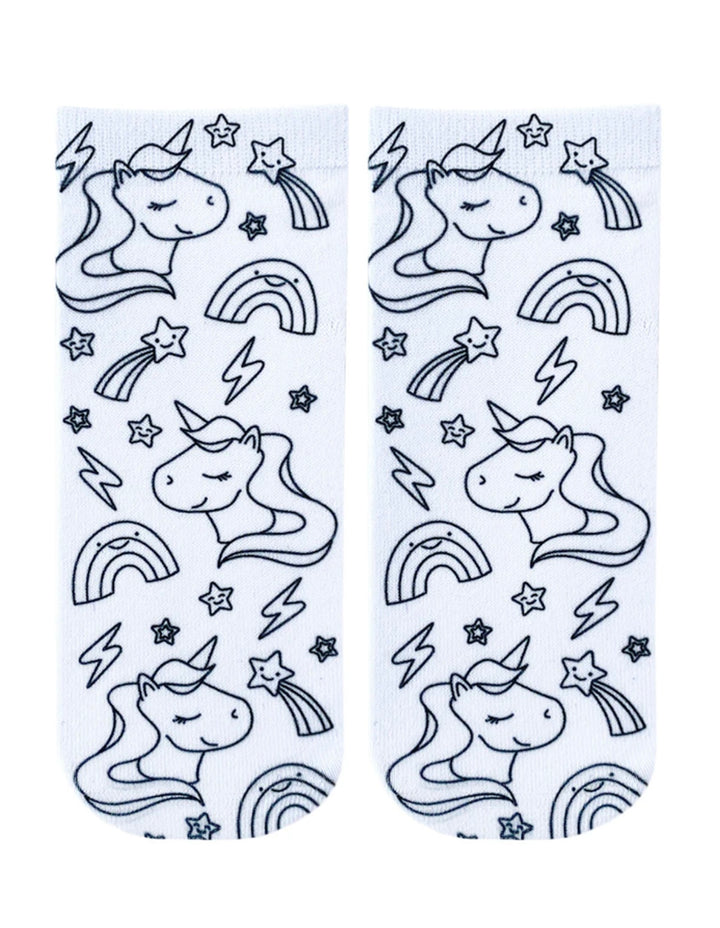 Coloring Socks Unicorn