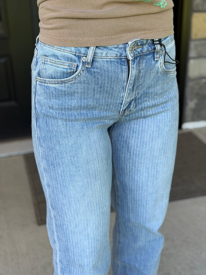 Mica Mid Rise Wide Stripe