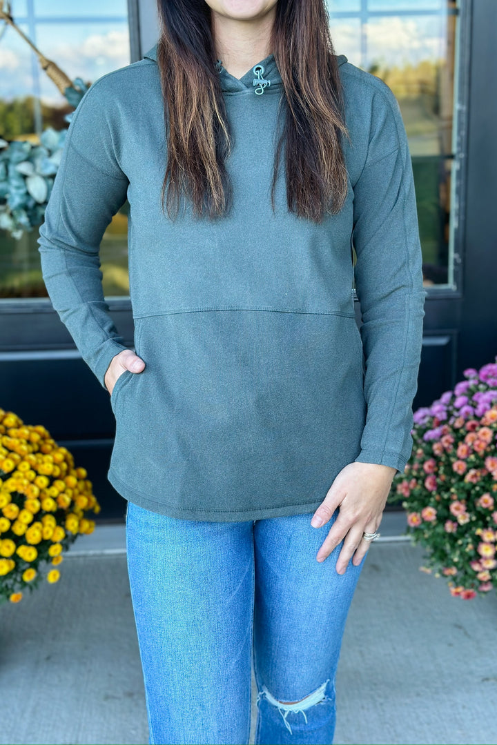 Olive Brushed Pullover