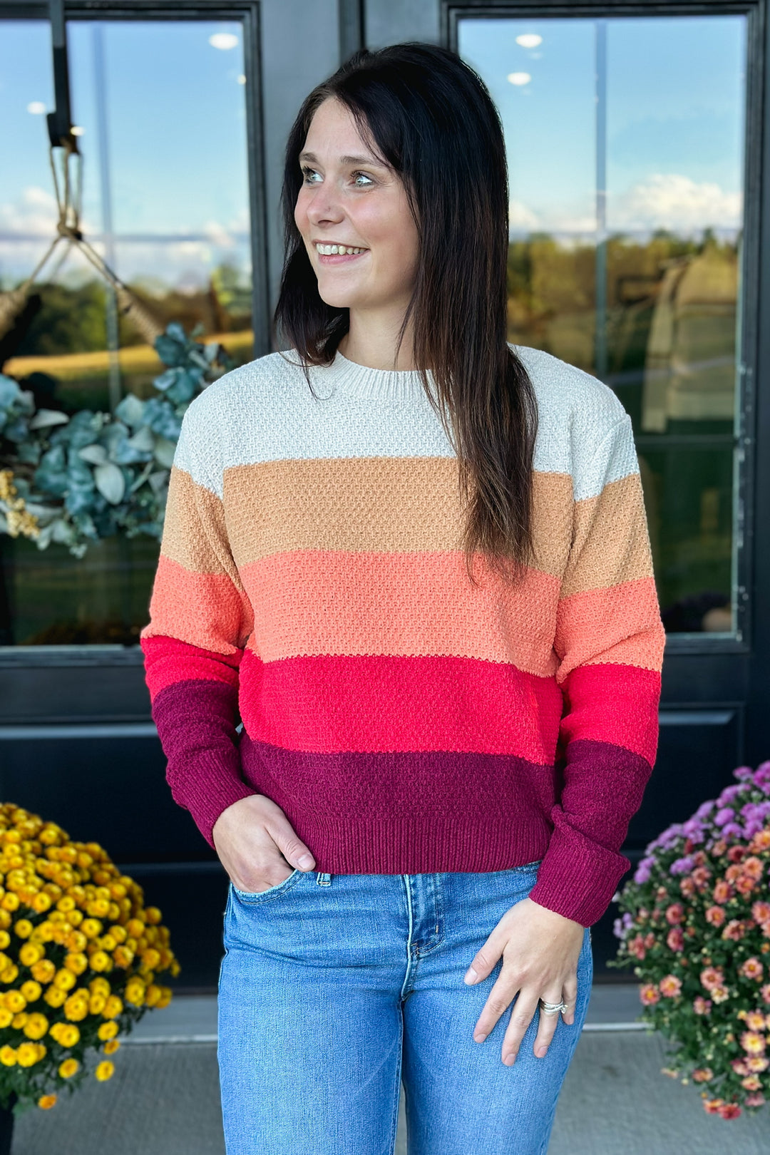 Striped Color Block Sweater