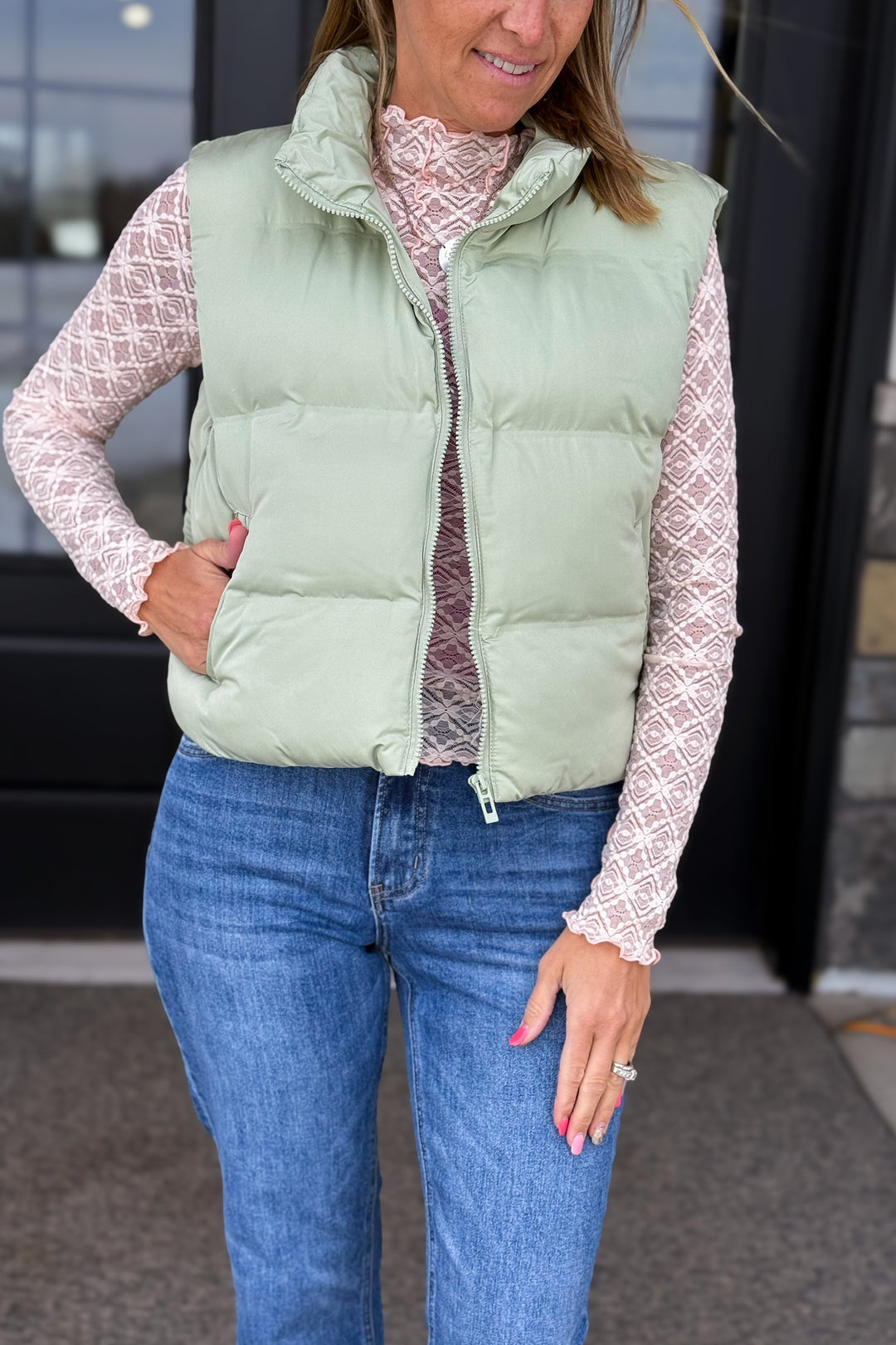 Issey Vest- Sage