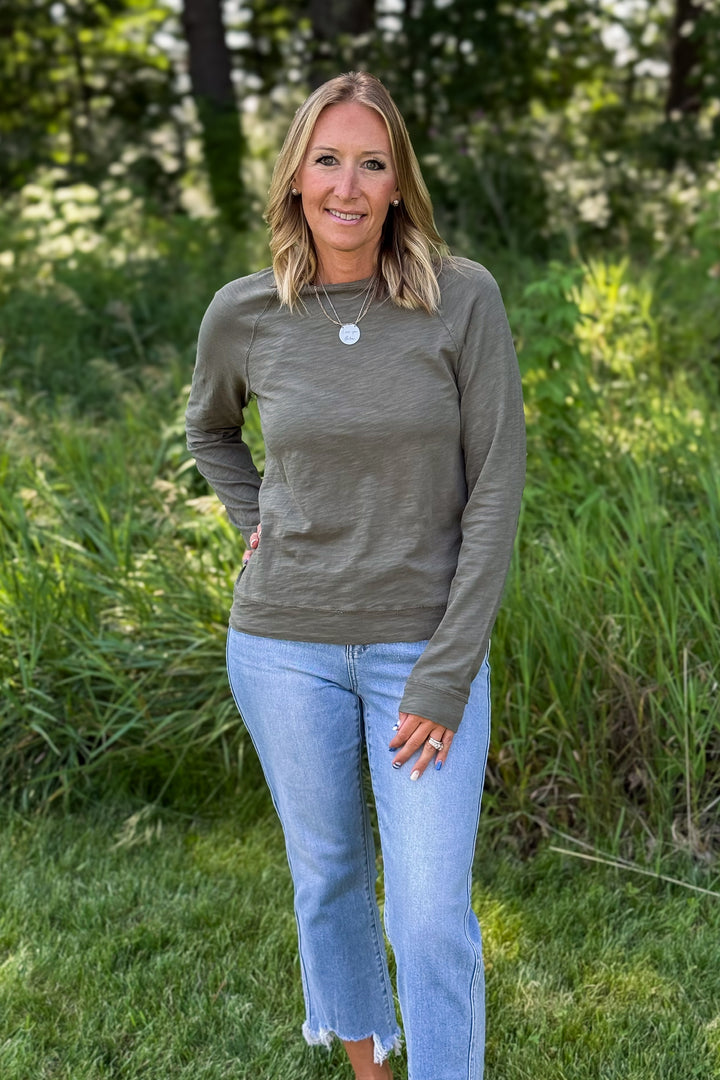 Everett Top- Dusty Olive