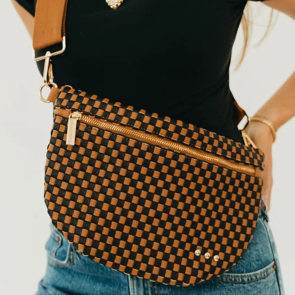 Westlyn Woven- Checkered Coffee
