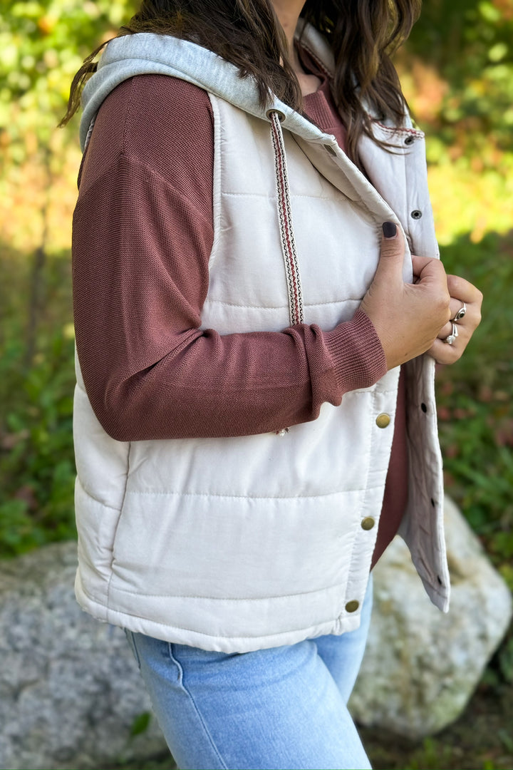 Oatmeal Puffer Vest