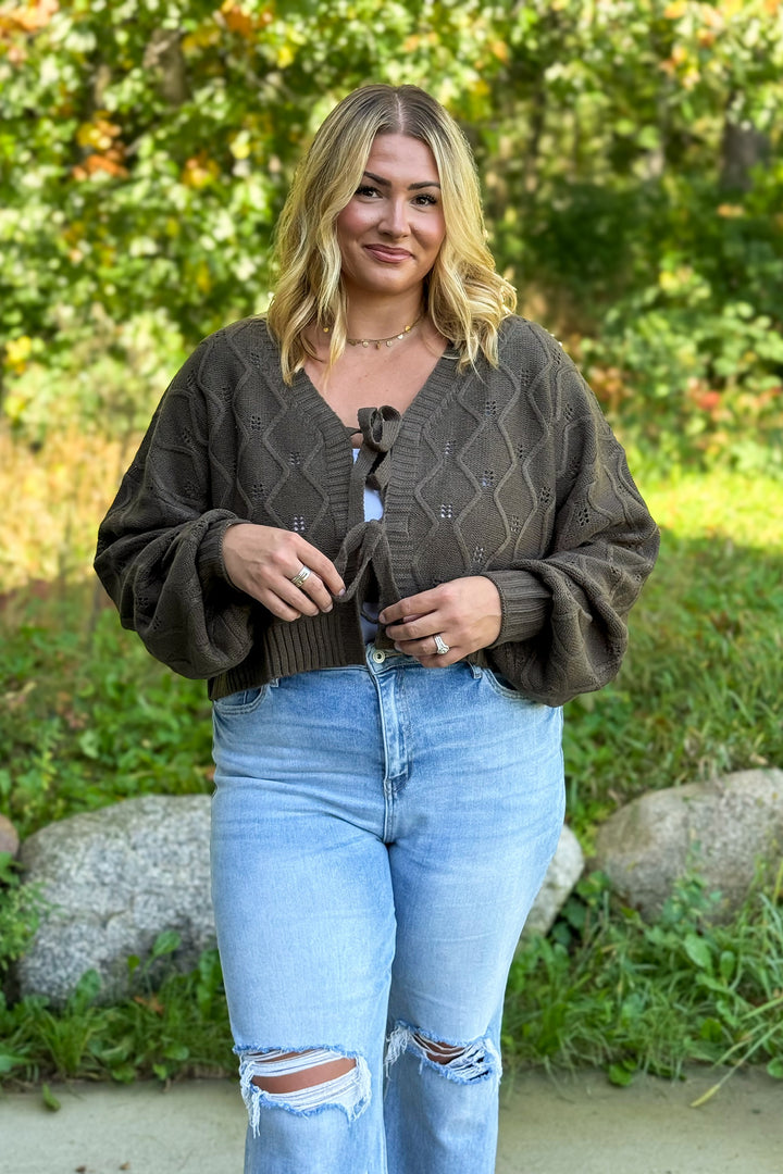 Knotted Crop Cardigan
