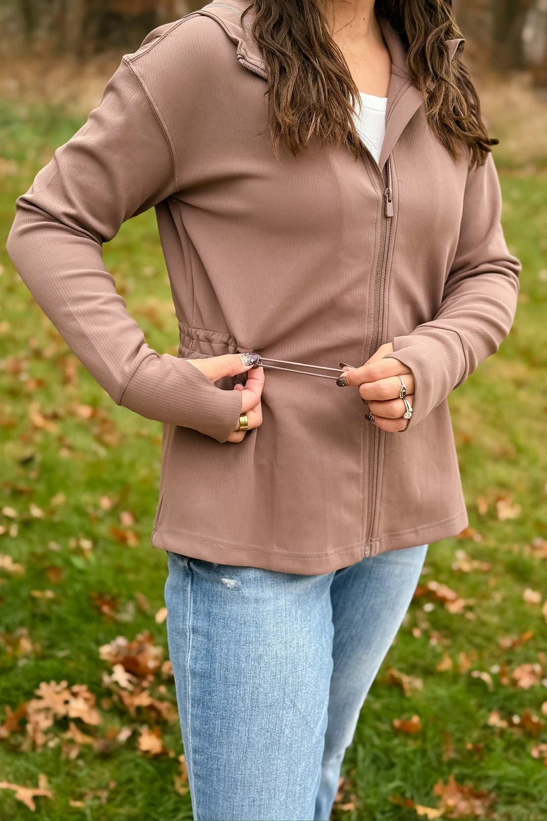 Full Zip Taupe Jacket