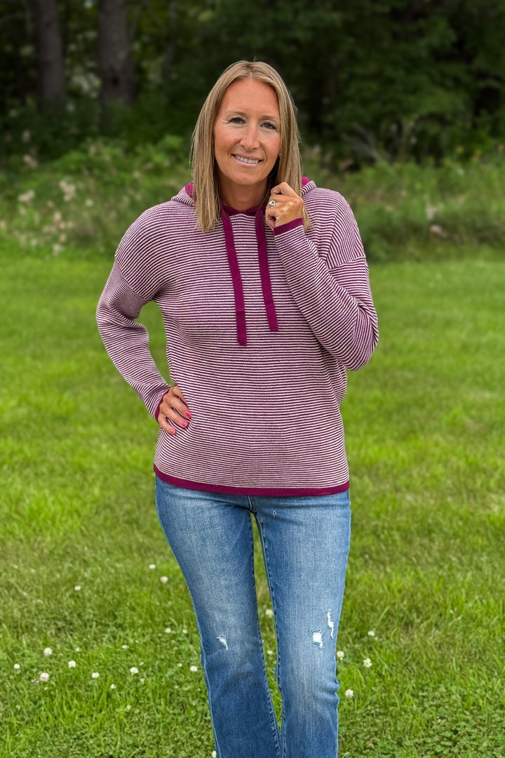 Magenta Hooded Sweater