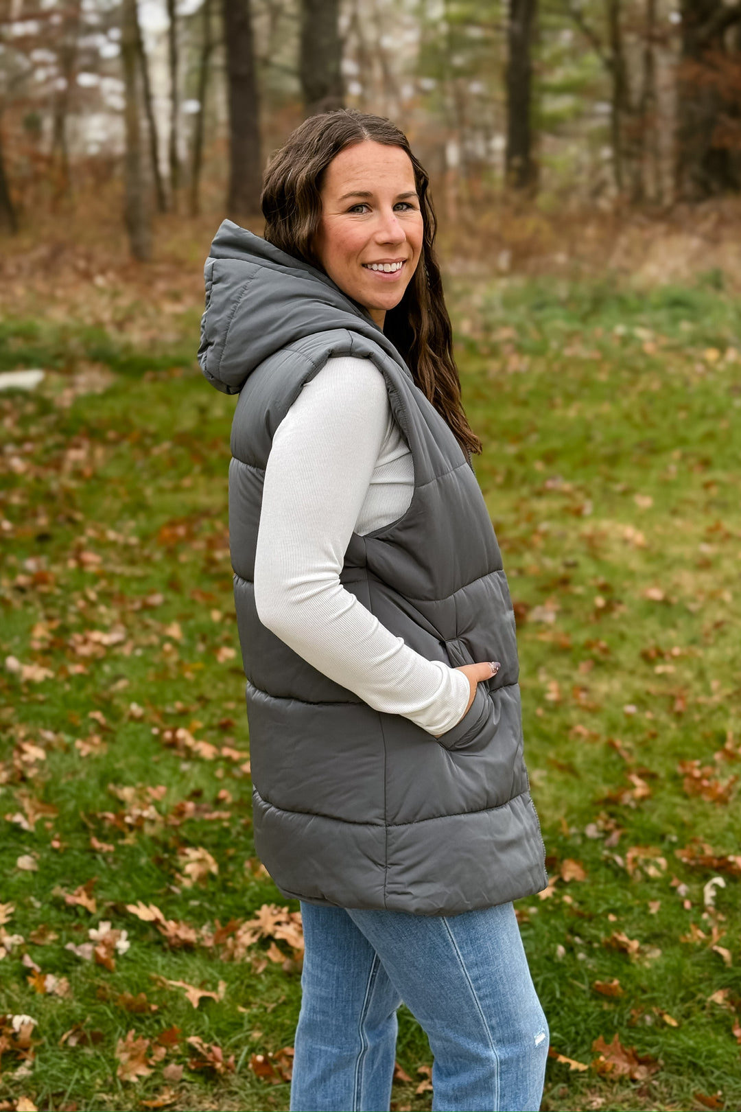 Steel Blue Puffer Vest