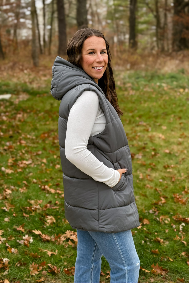 Steel Blue Puffer Vest