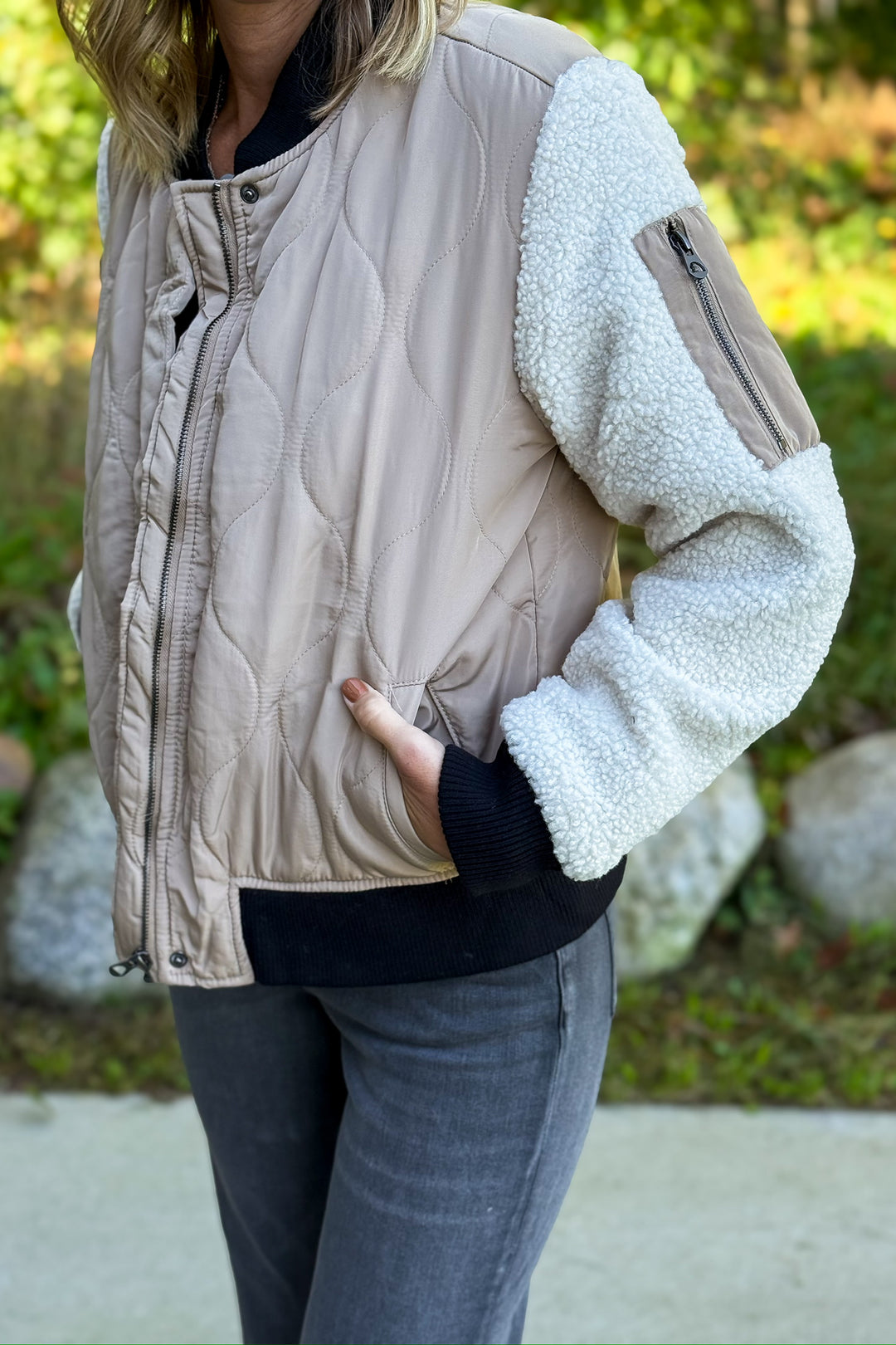 Taupe Fleece Jacket