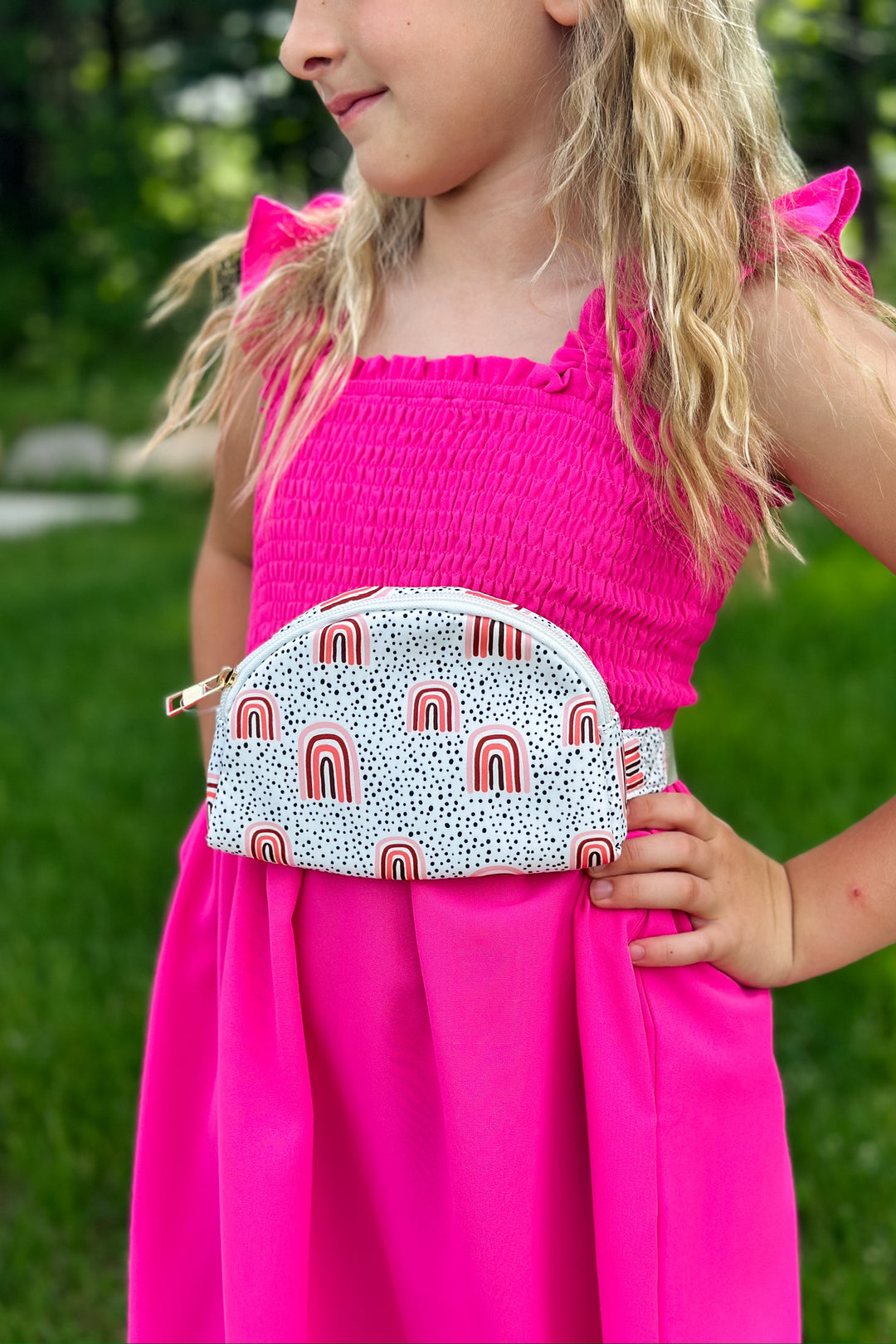 Peach Rainbow Belt Bag