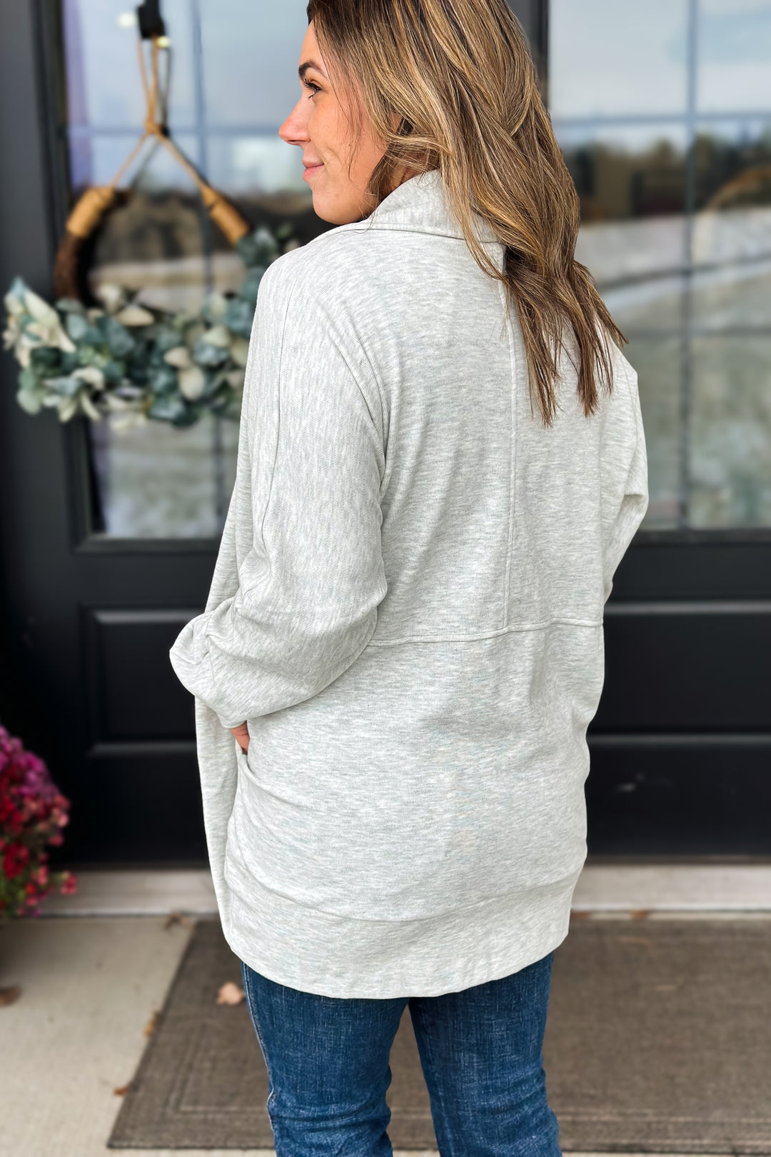 Grey Brushed Cardigan