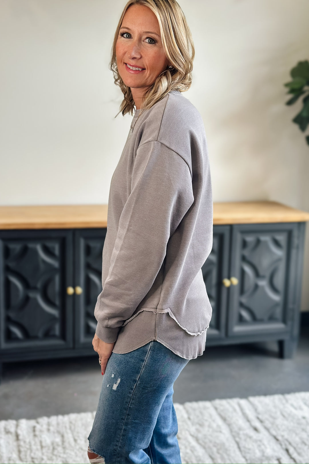 Grey Crewneck Pullover