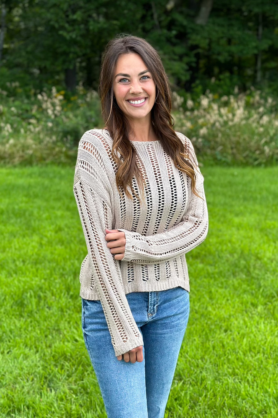 Taupe Knit Sweater