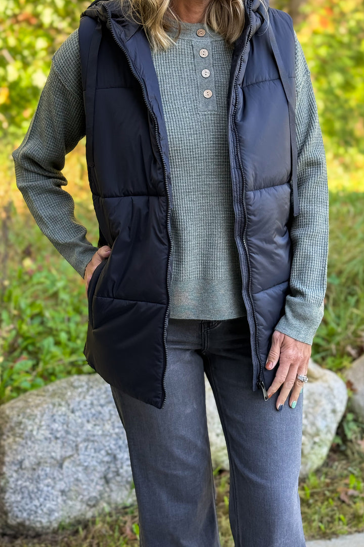 Black Padded Vest