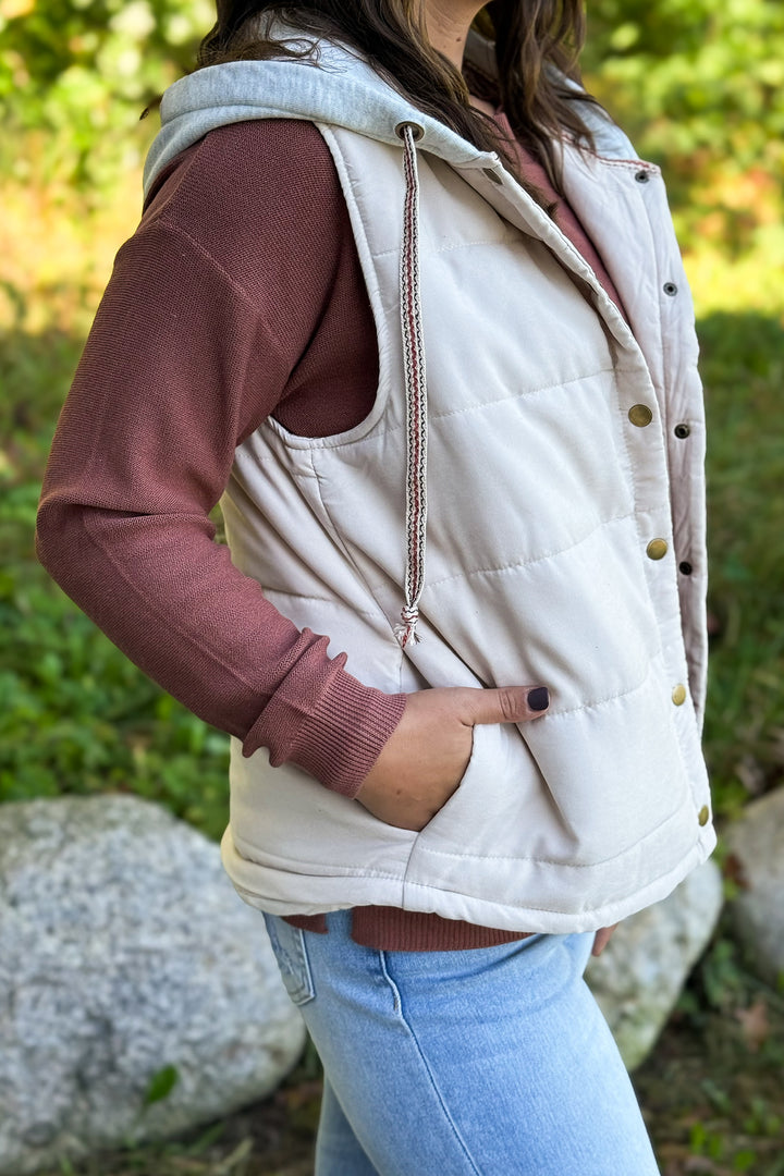 Oatmeal Puffer Vest
