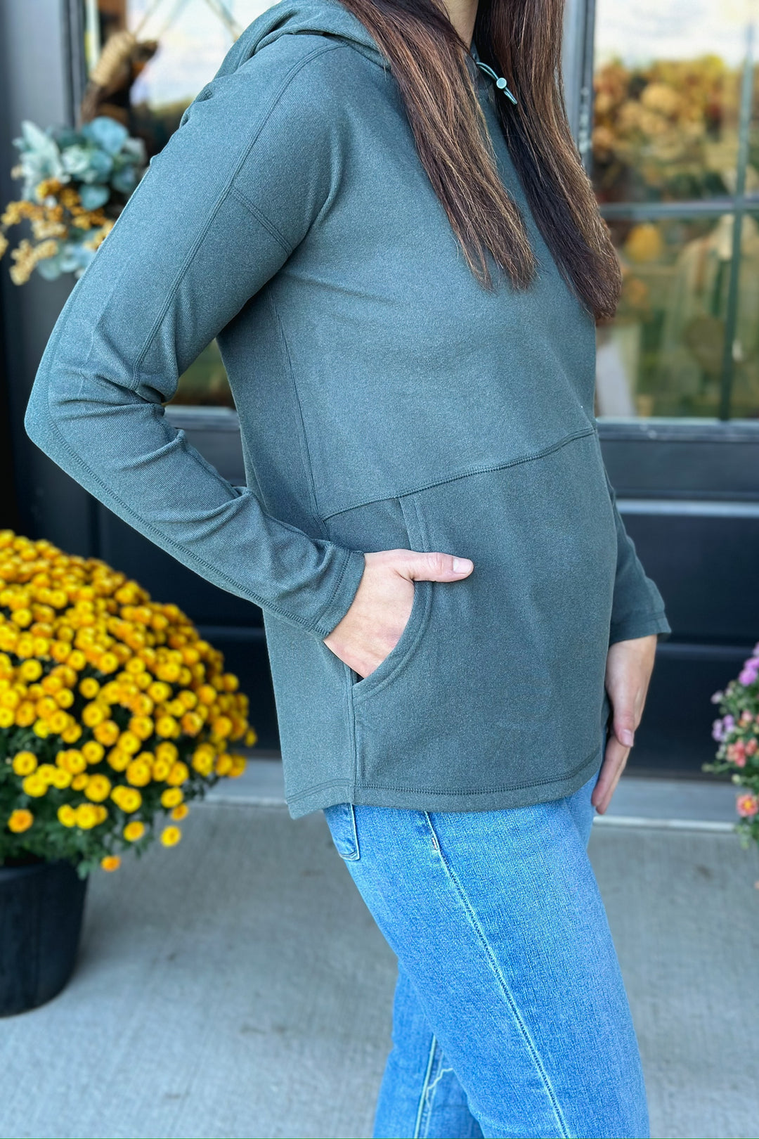 Olive Brushed Pullover