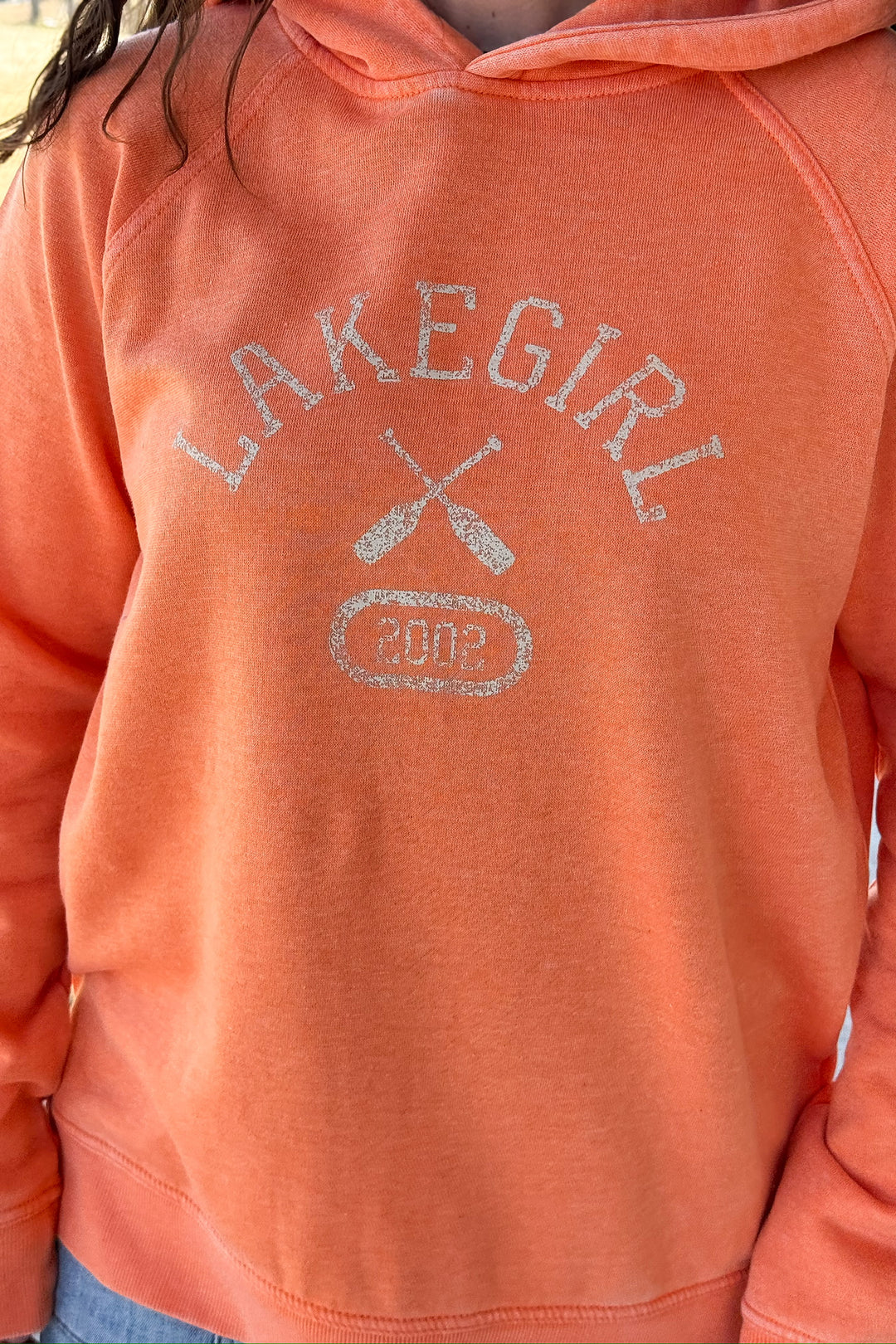 Lakegirl Orange Burnout Hoodie
