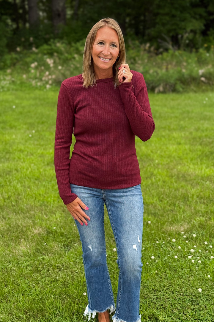 Burgundy Crew Neck