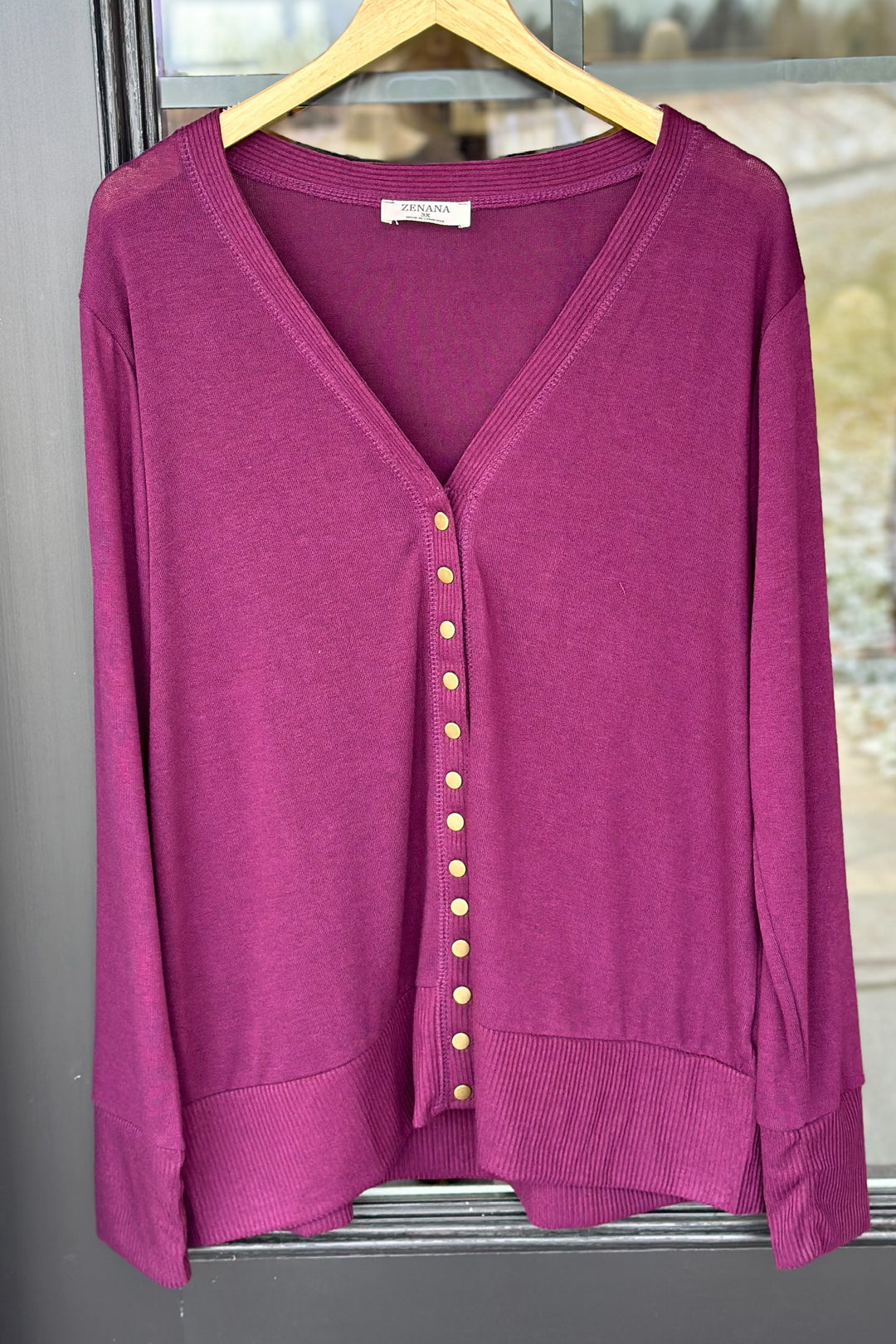 Snap Button Cardigan- Curvy