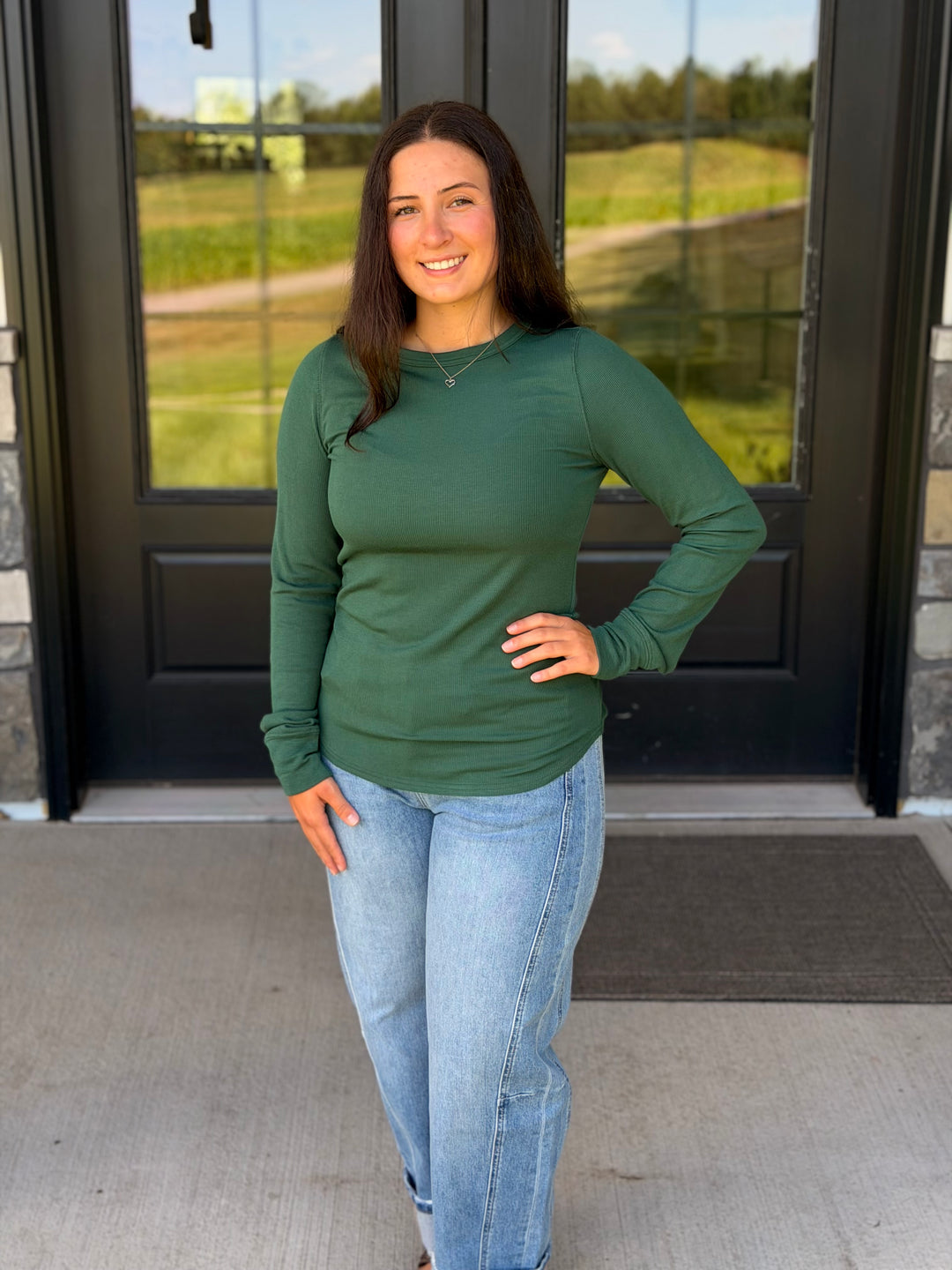 Stacy Top- Evergreen