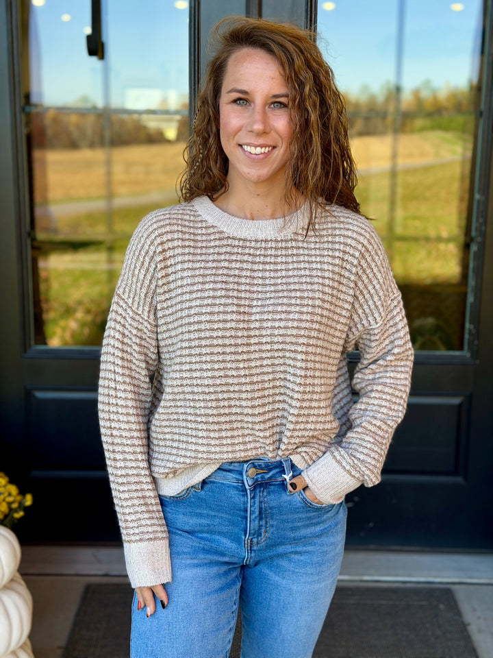 Taupe Textured Sweater