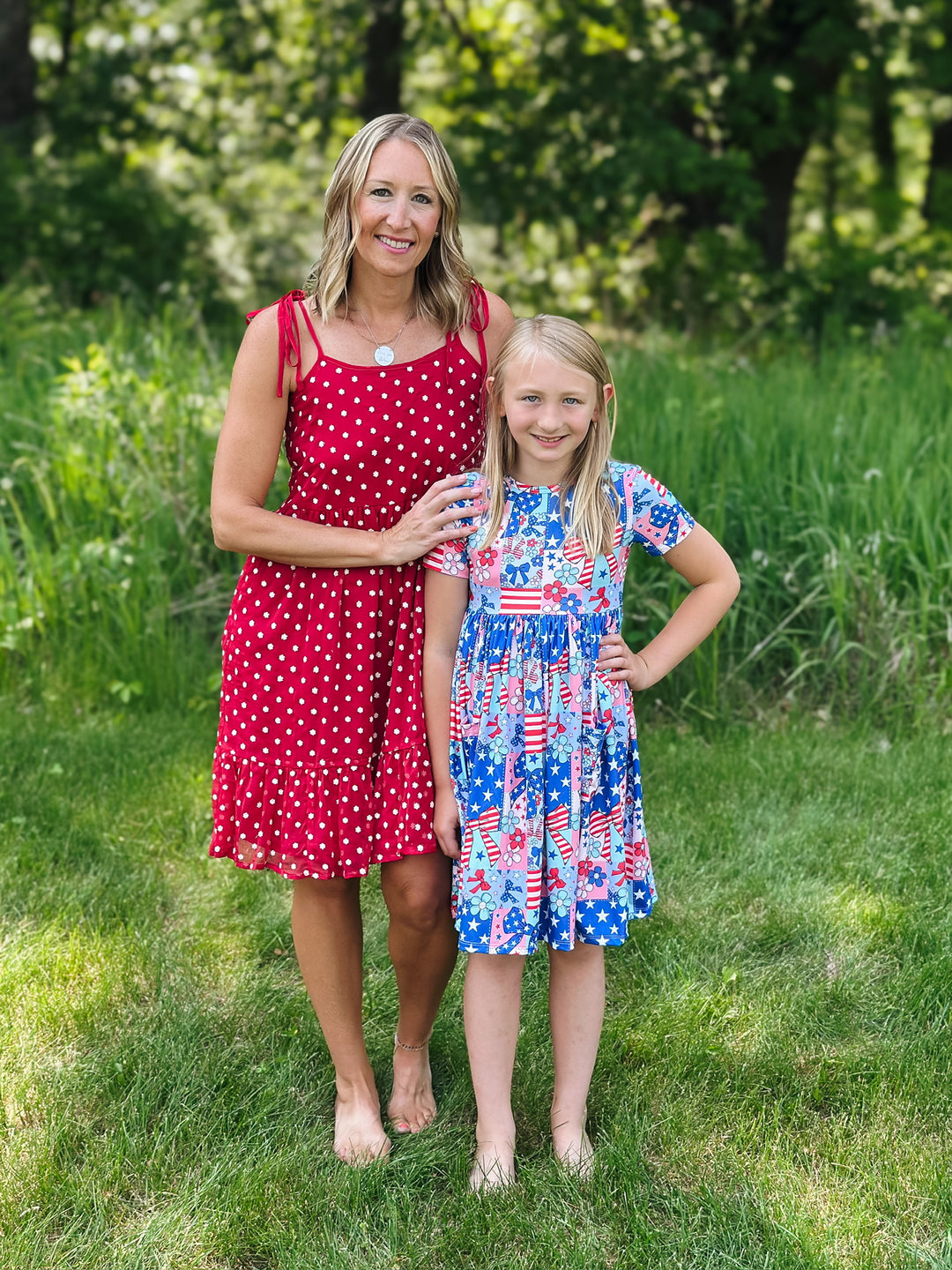 Patriotic Patchwork Twirl Dress