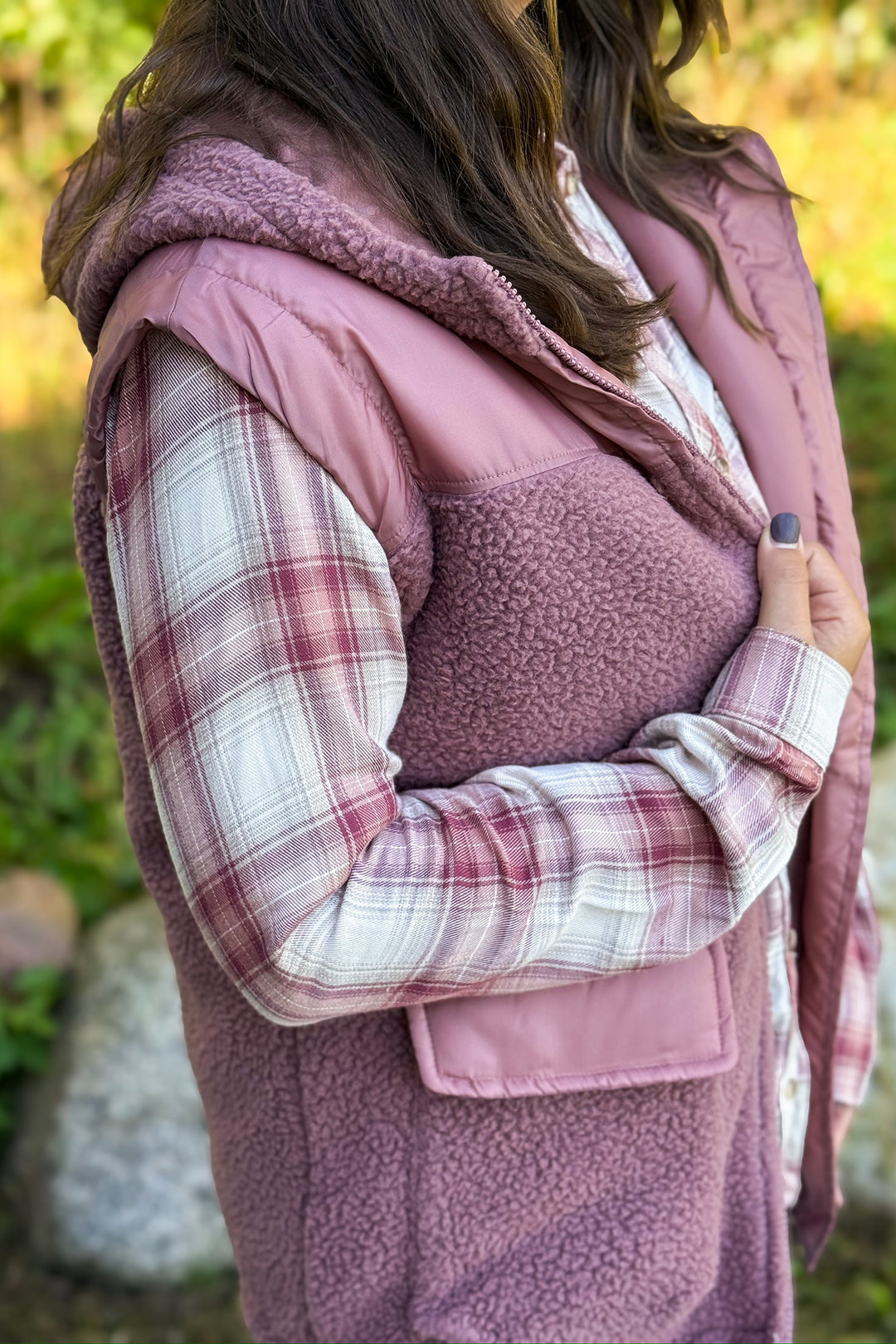 Fleece Zip Hooded Vest