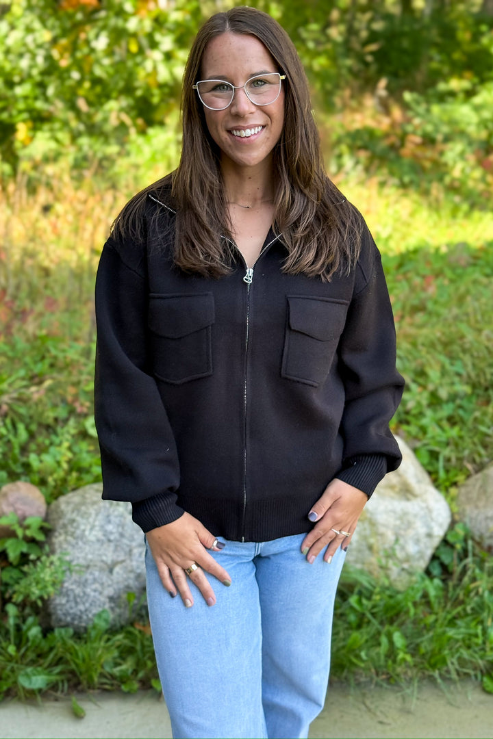 Black Zipper Jacket