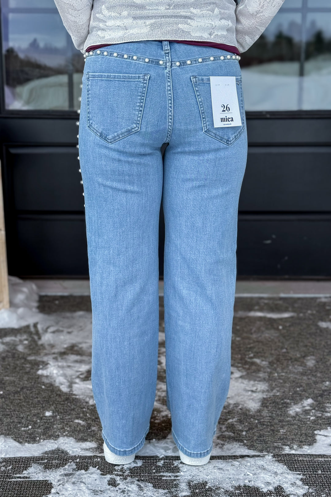 Mica High Rise Pearl Embellishment