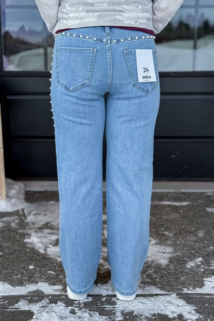 Mica High Rise Pearl Embellishment