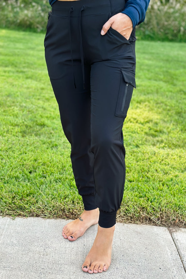 Active Cargo Jogger Pant- Black