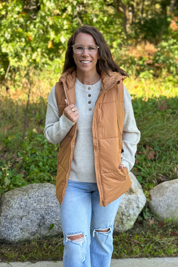 Camel Padded Vest